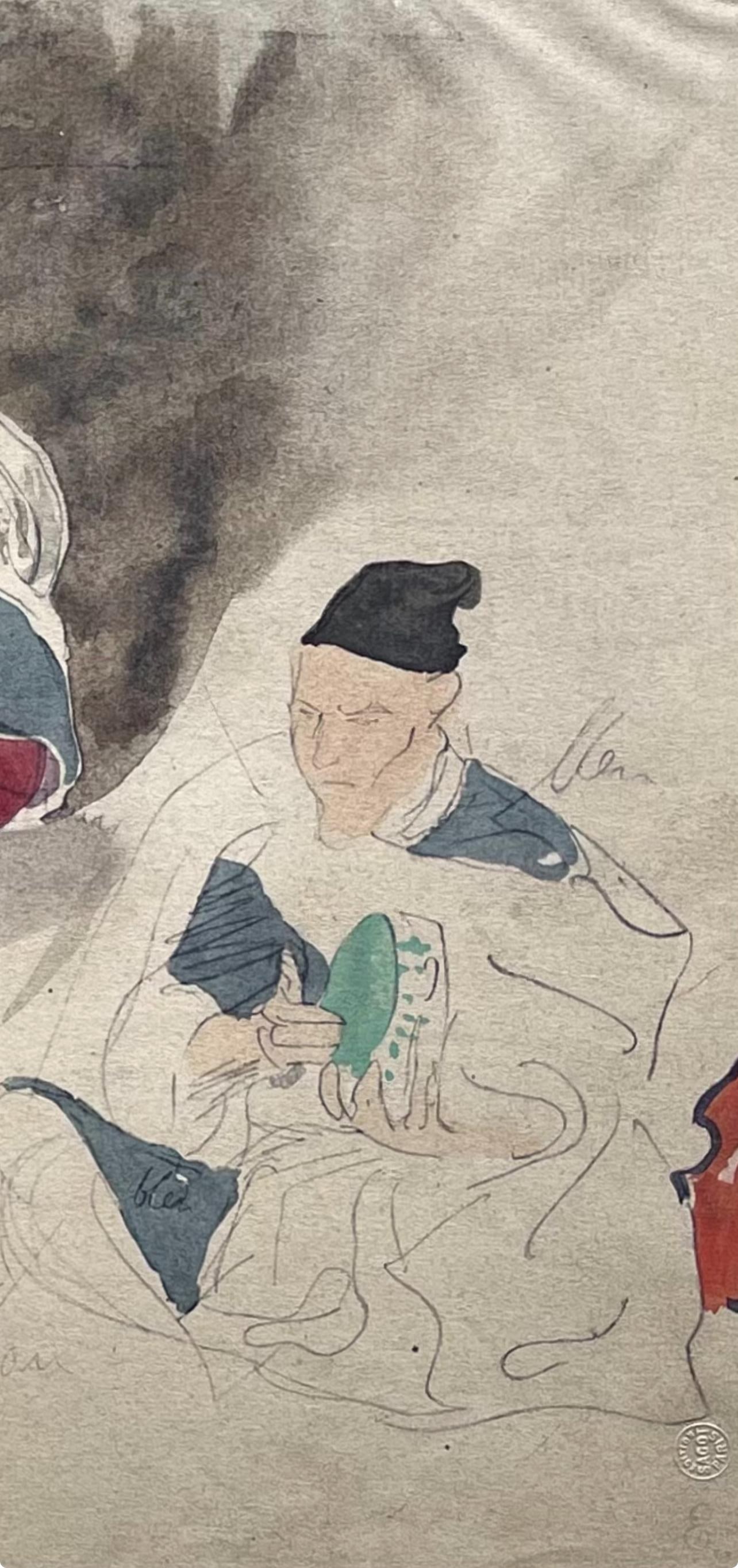 Lithograph - Eugne Delacroix - Composition - Trente et un Dessins et Aquarelles du Maroc - 5