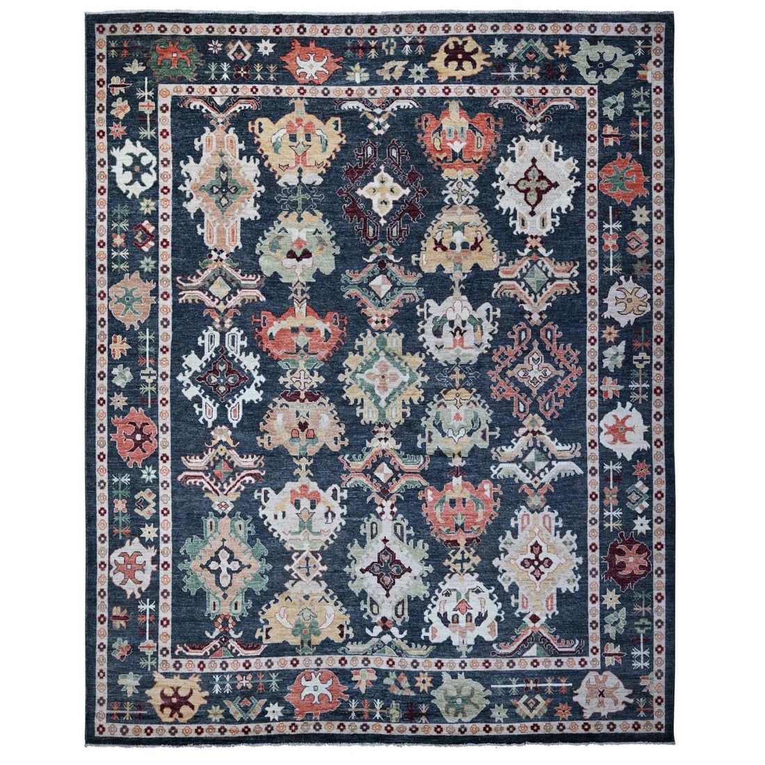 Rug 11'10"x14'5" Black Vegetable Dyes XL Afghan Angora Oushak Oriental (1 of 11)