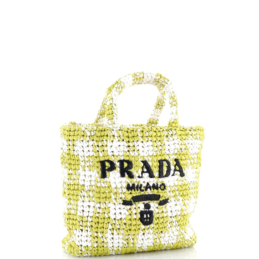 Small Prada Logo Tote Raffia - 2