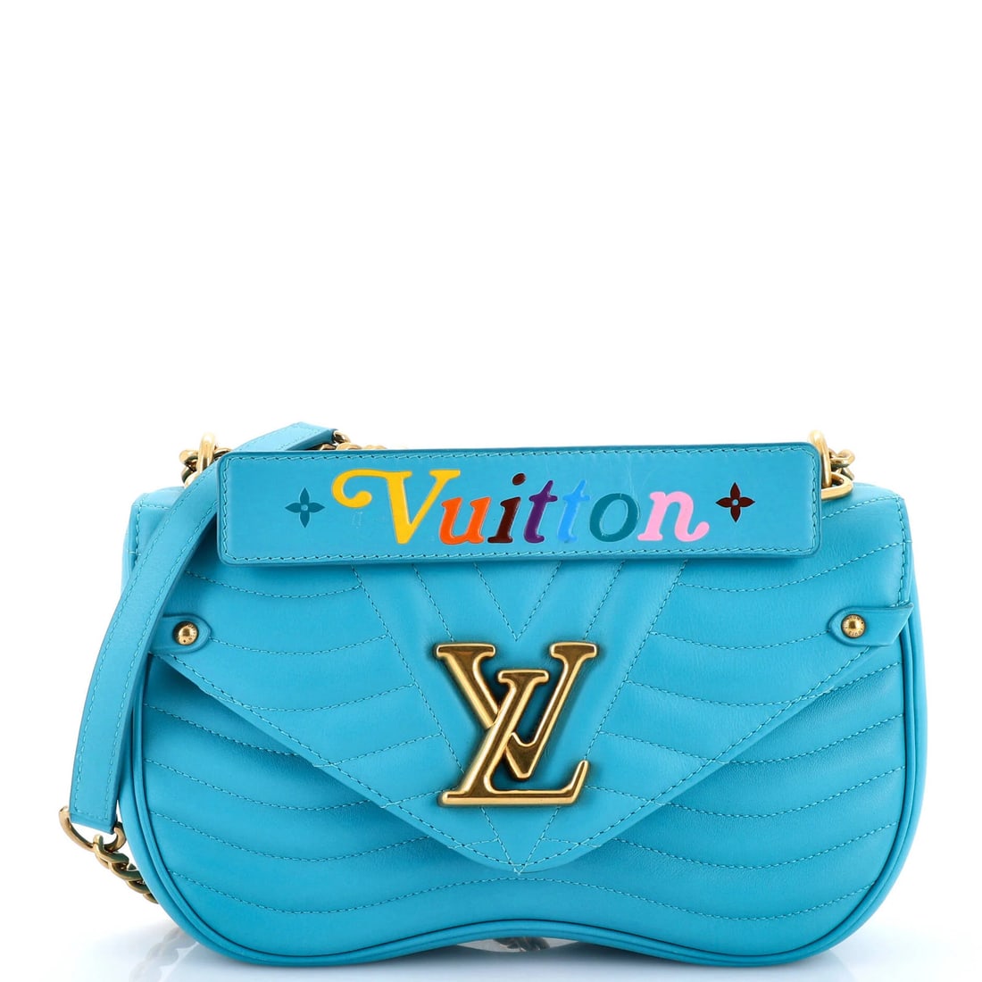 MM Louis Vuitton New Wave Chain Bag Quilted Leather: MM Louis Vuitton New Wave Chain Bag Quilted Leather This listing features MM Louis Vuitton New Wave Chain Bag Quilted Leather. Item specifics are provided below. Item Specifics: Brand: Louis Vuitton