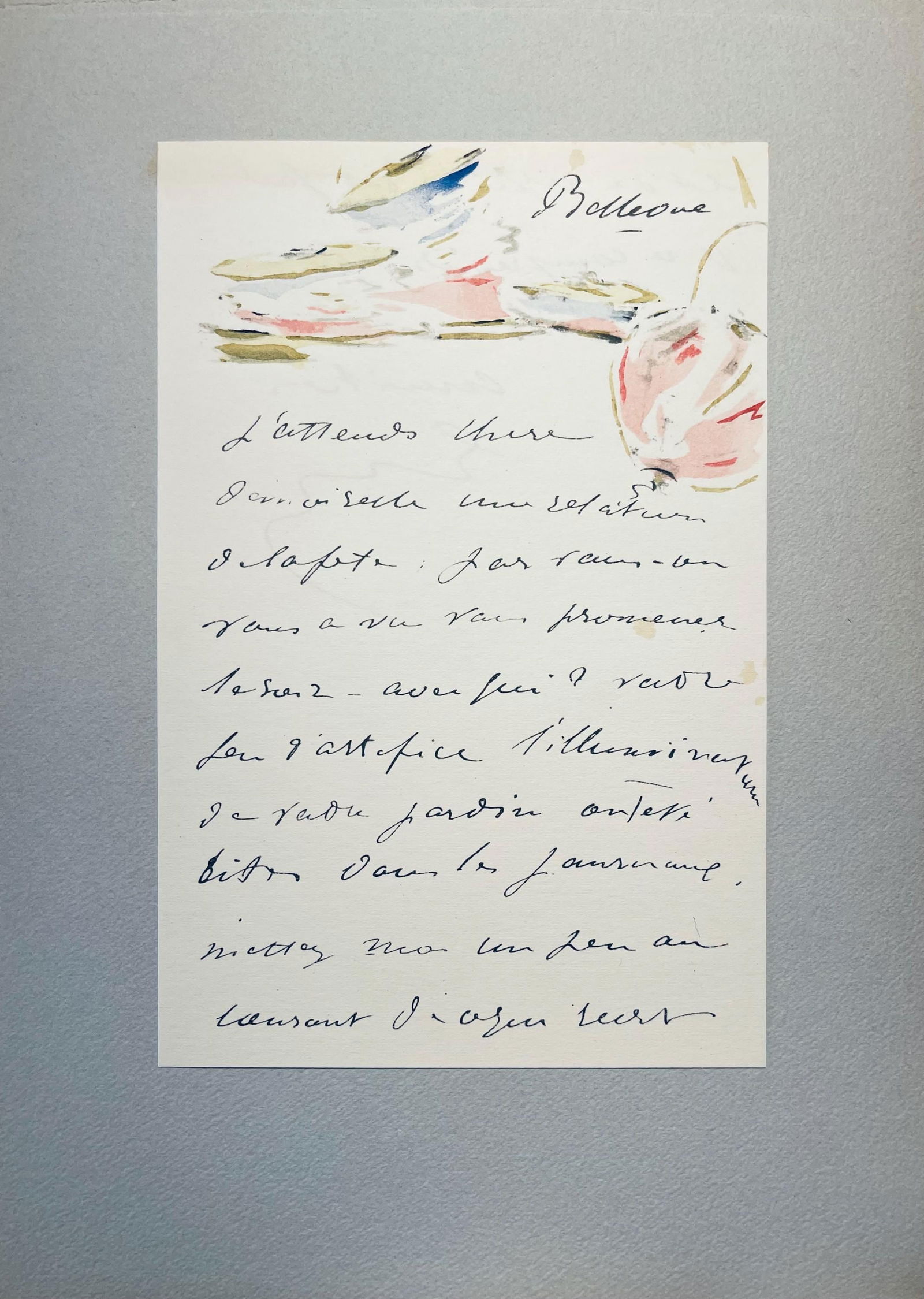 Lithograph - douard Manet - Composition - Letters with Aquarelles - 3