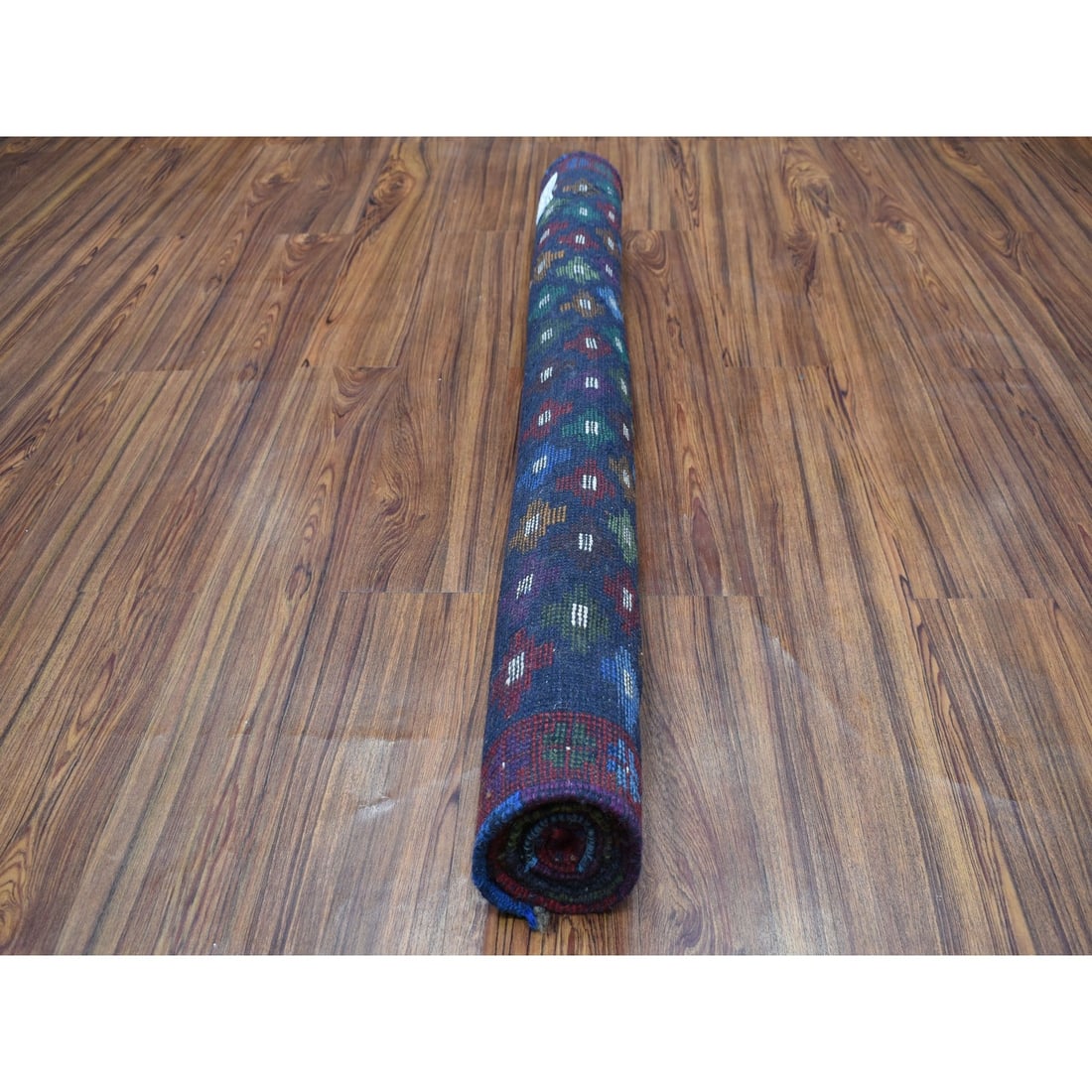 Rug 4'1"x6' All Over Design Pure Wool Hand Made Colorful Afghan Tribal - 3