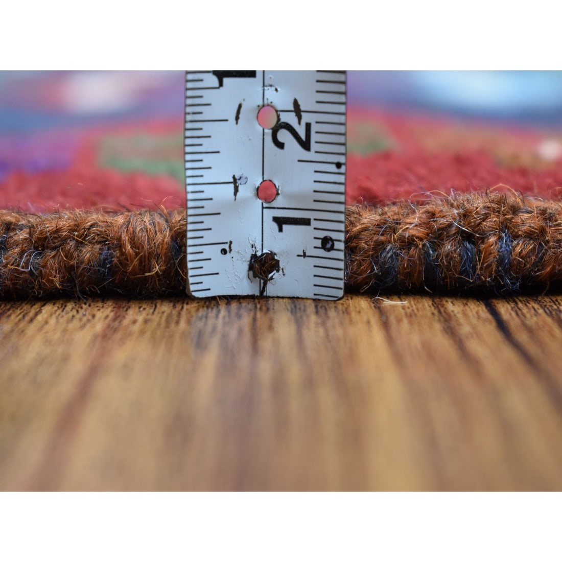 Rug 4'1"x6' All Over Design Pure Wool Hand Made Colorful Afghan Tribal - 4