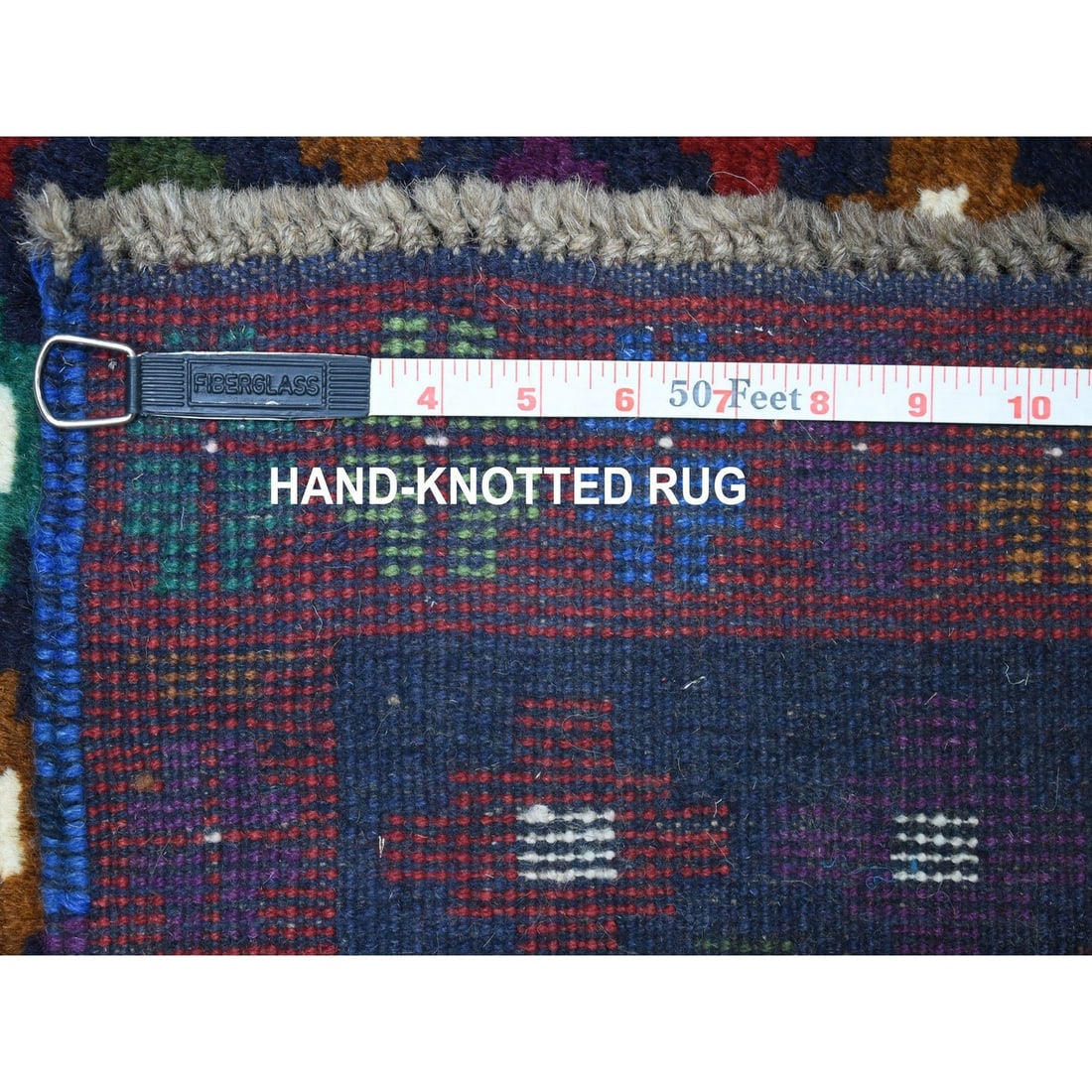 Rug 4'1"x6' All Over Design Pure Wool Hand Made Colorful Afghan Tribal - 5