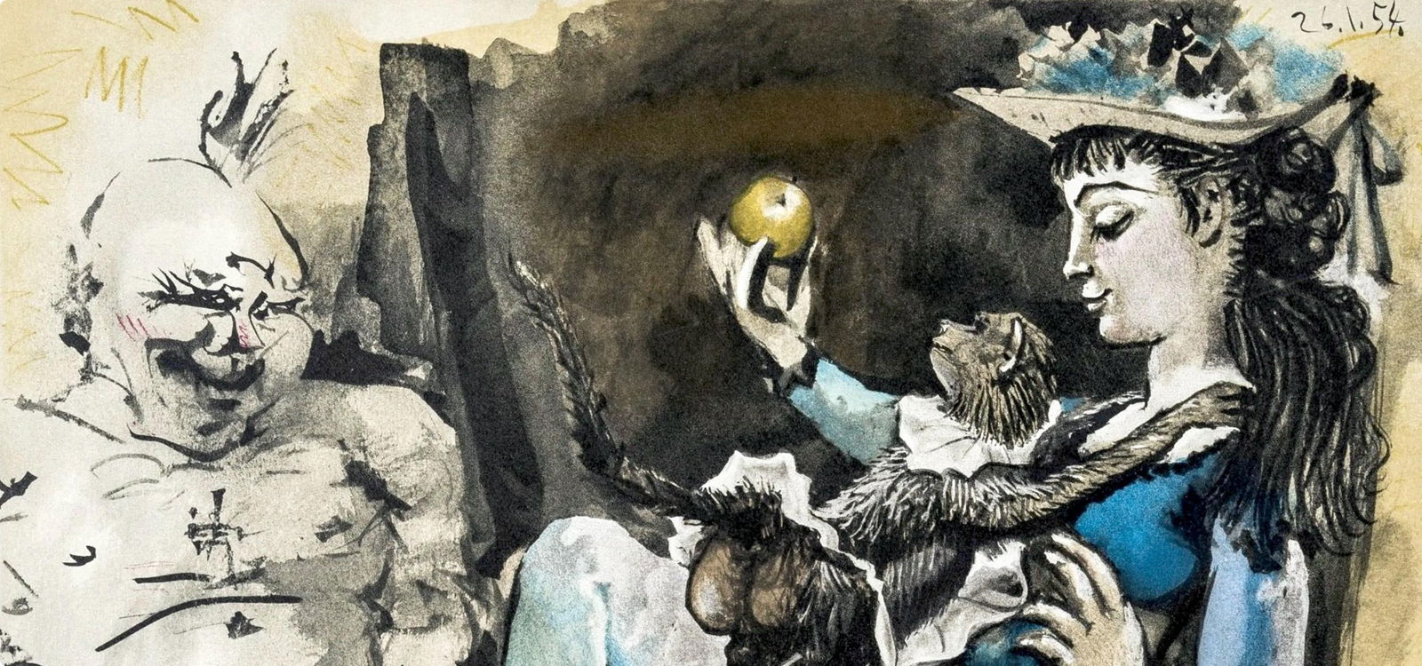 Lithograph - Pablo Picasso - Composition - La Comdie Humaine - Verve - Revue Artistique et Littraire - 2