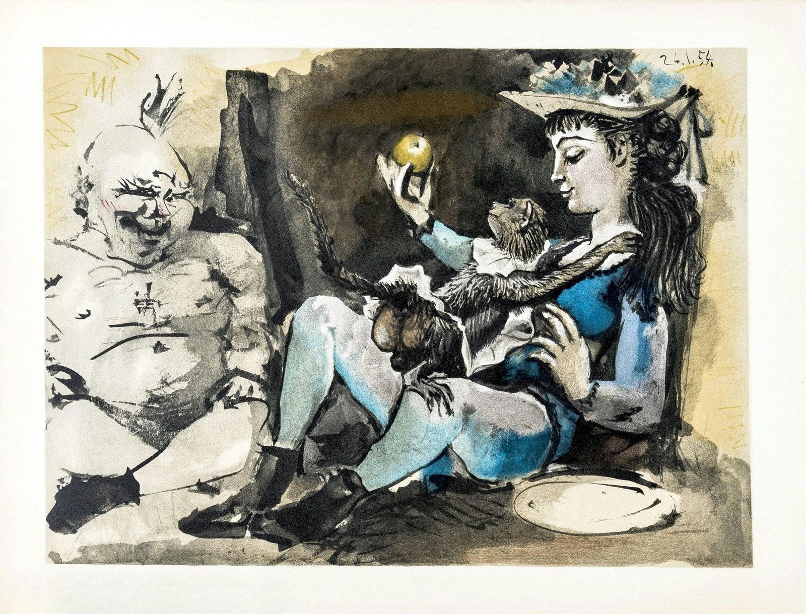 Lithograph - Pablo Picasso - Composition - La Comdie Humaine - Verve - Revue Artistique et Littraire - 5