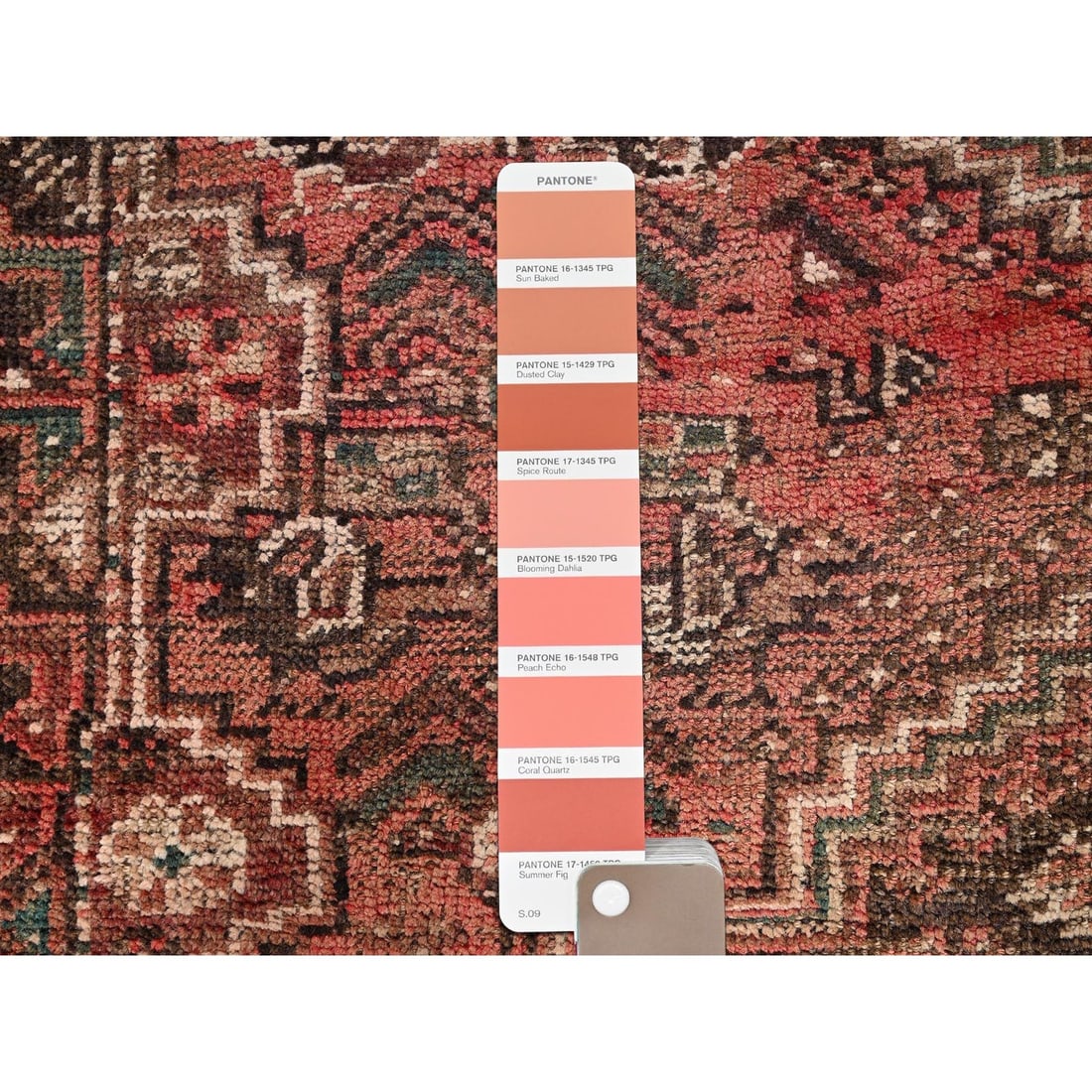 Rug 5'7"x6'8" Blush Red Vintage Zoroastrian Sheeraz Hand Knotted Pure Wool - 4