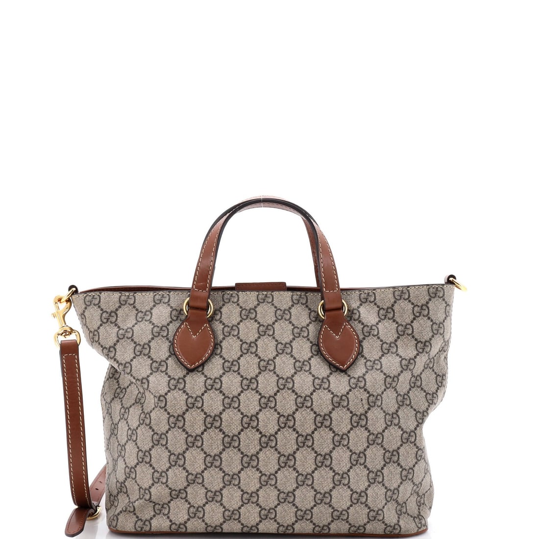 Small Gucci Convertible Soft Tote GG Coated Canvas with Leather (1 of 5)