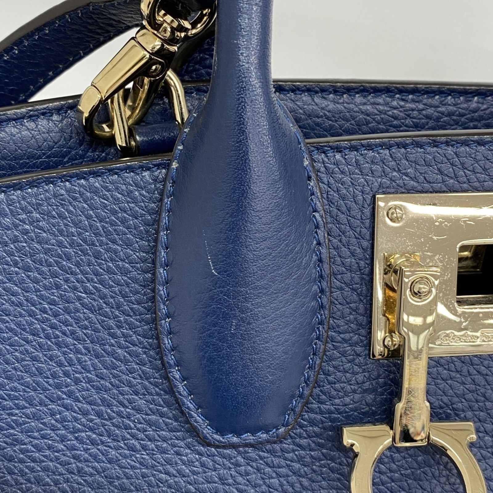 Leather Salvatore Ferragamo Handbag - 8