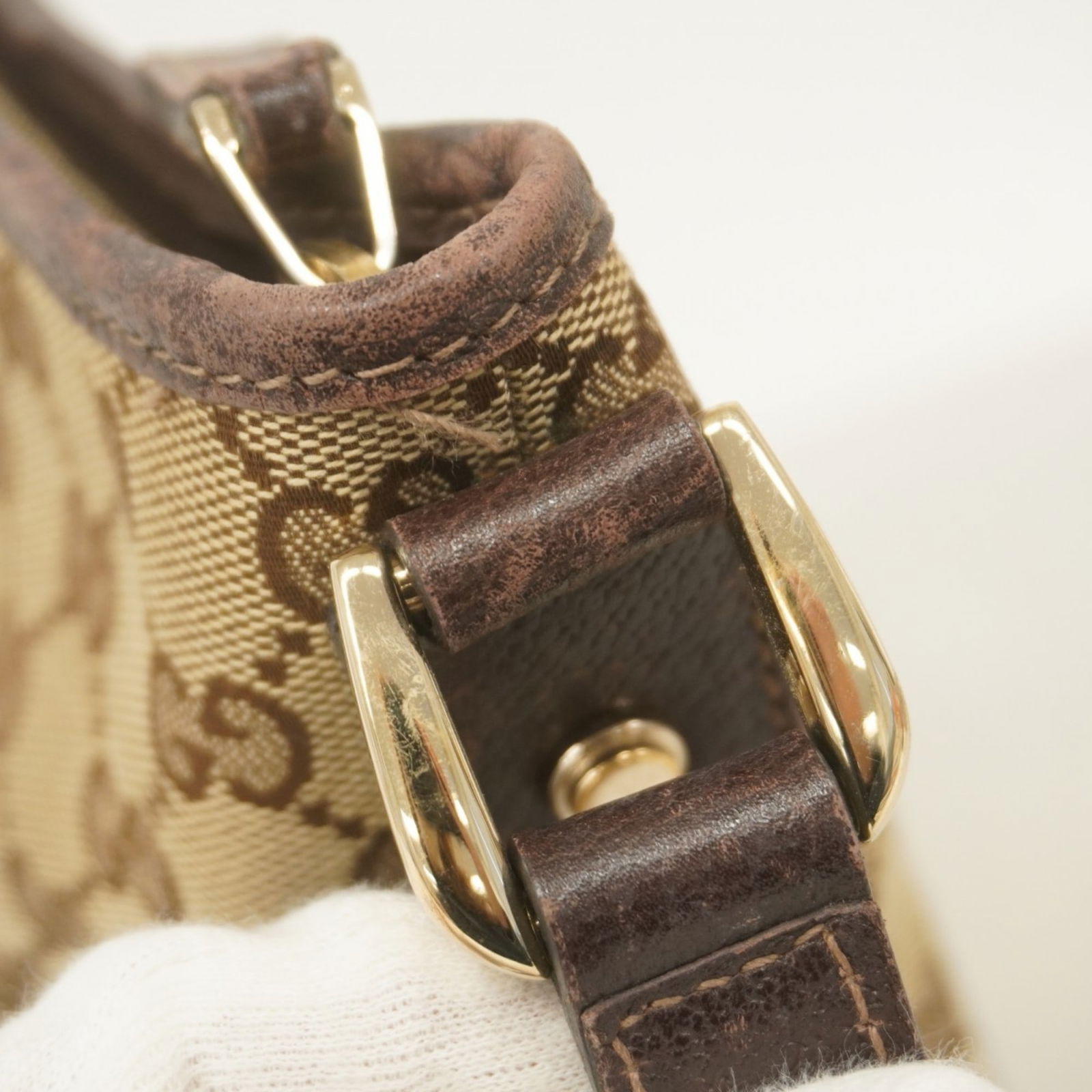 Canvas Gucci Shoulder Bag - 8