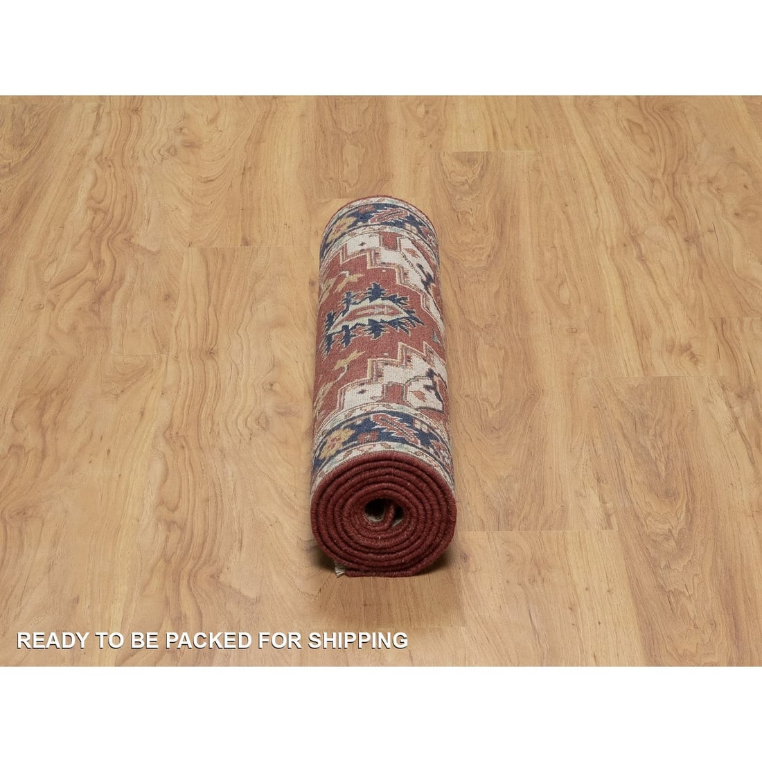 Runner 2'7"x8'2" Red Antiqued Fine Heris Re-Creation Rug Hand Knotted Wool - 6