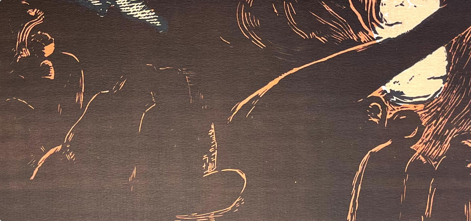 Woodcut - Paul Gauguin - The Devil Speaks (Mahna No Varua Ino) - Gauguin - 5