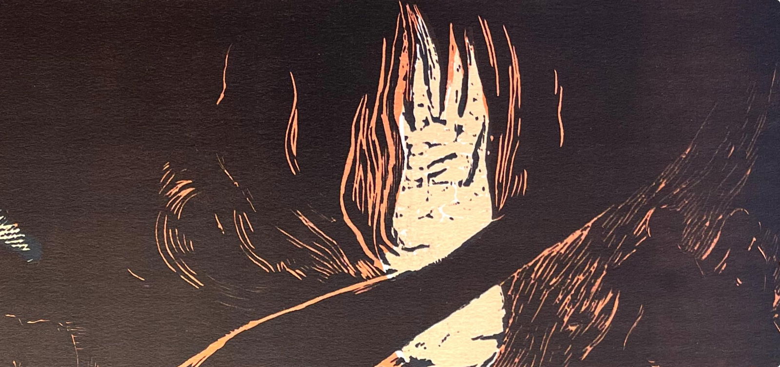 Woodcut - Paul Gauguin - The Devil Speaks (Mahna No Varua Ino) - Gauguin - 7