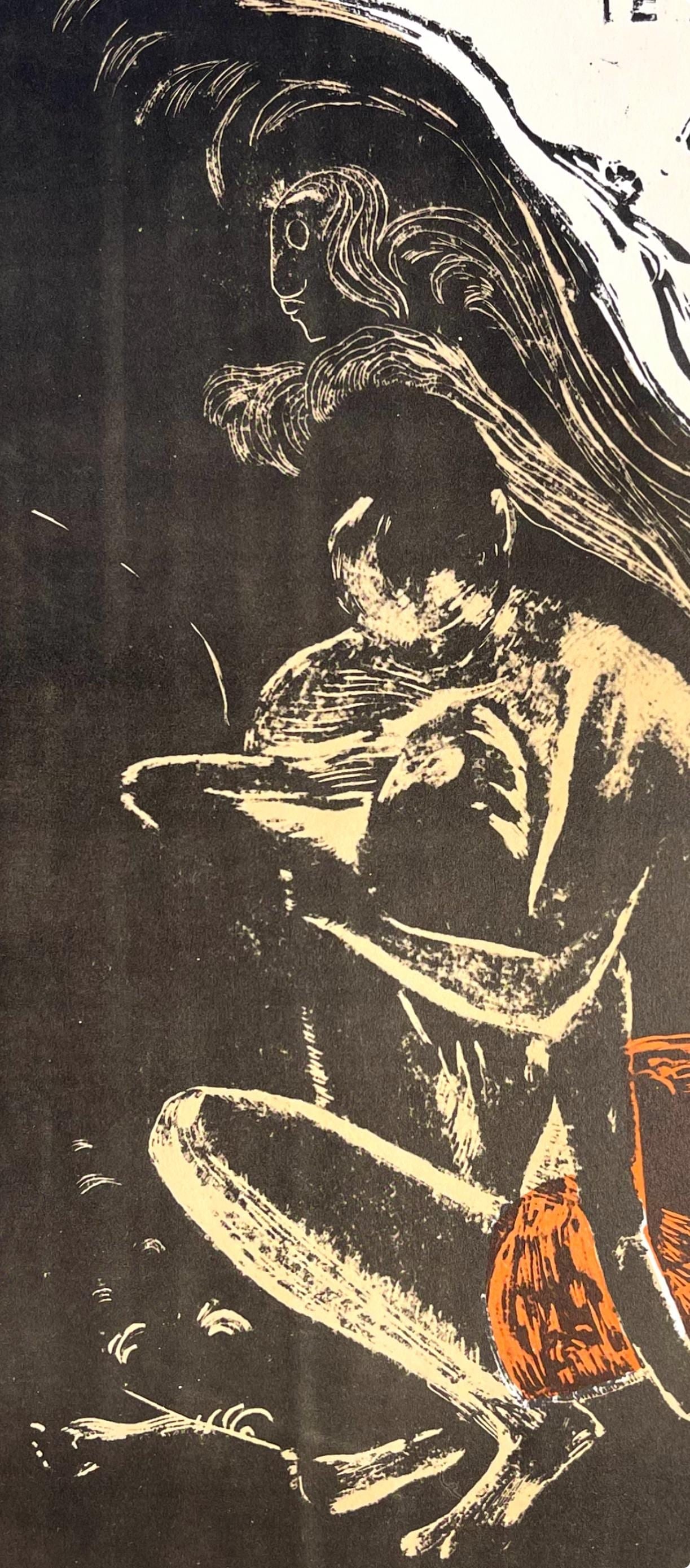 Woodcut - Paul Gauguin - Here We Make Love (Te Faruru) - 4