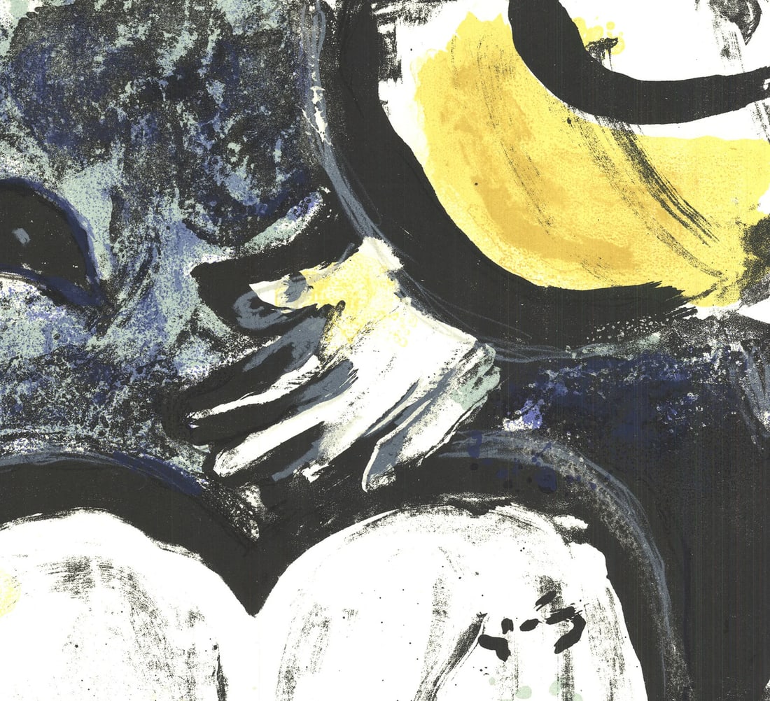 Mo MARC CHAGALL Moses and the Tablets of The Law 26.75" x 21.25" Lithograph 1962 - 4