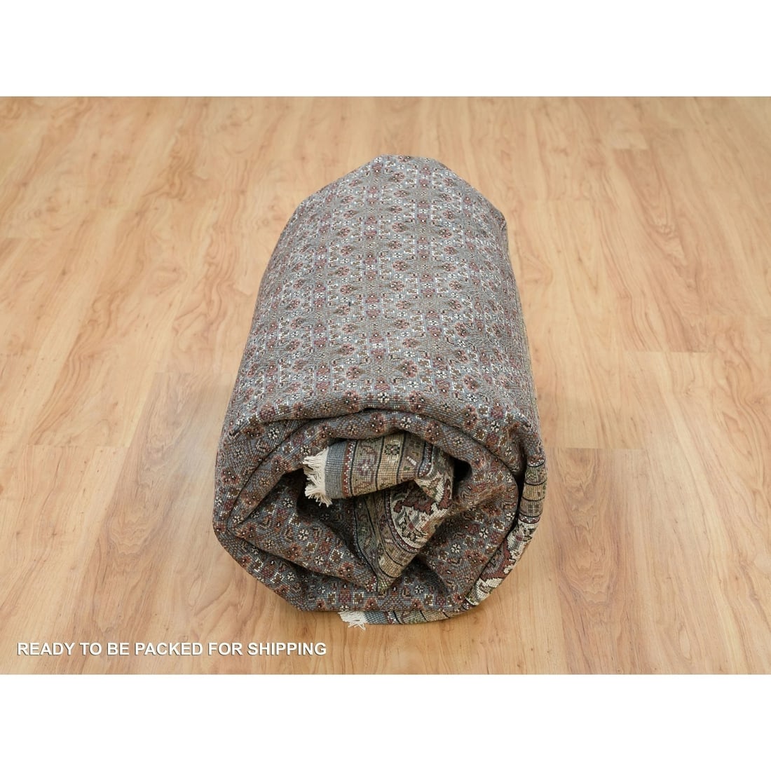 Rug 8'1"x10' Black Coral Gray 175 KPSI Herrita Design Wool Hand Knotted - 10