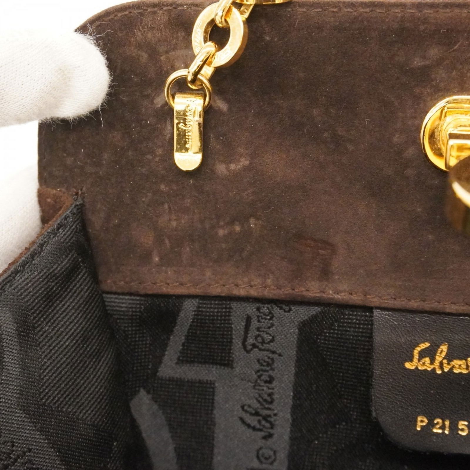 Suede Salvatore Ferragamo Shoulder Bag - 10