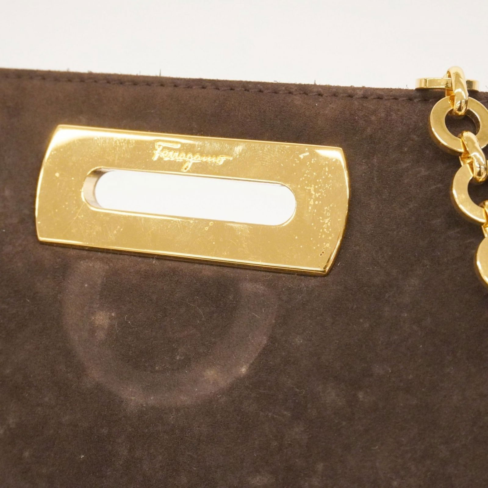 Suede Salvatore Ferragamo Shoulder Bag - 12