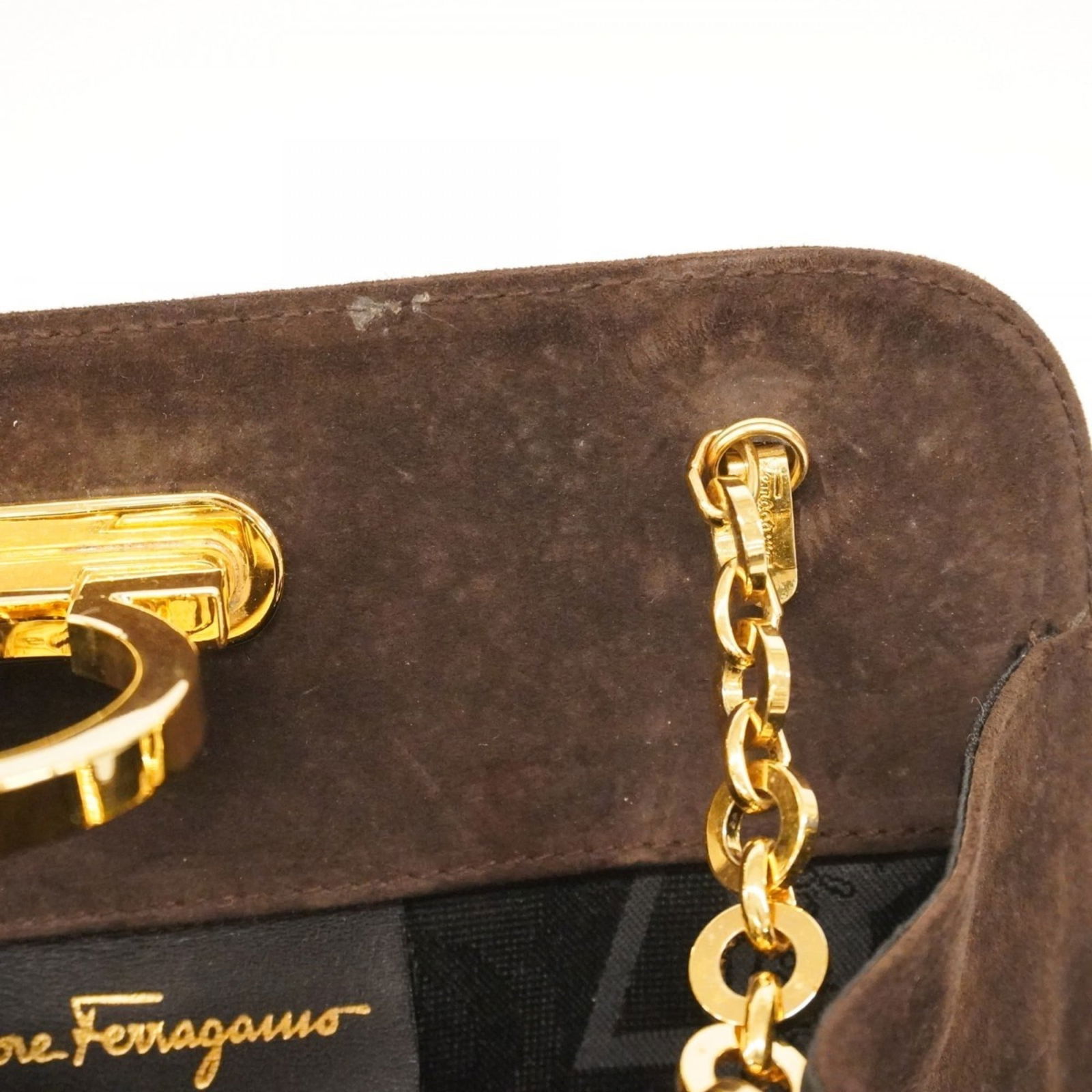 Suede Salvatore Ferragamo Shoulder Bag - 9