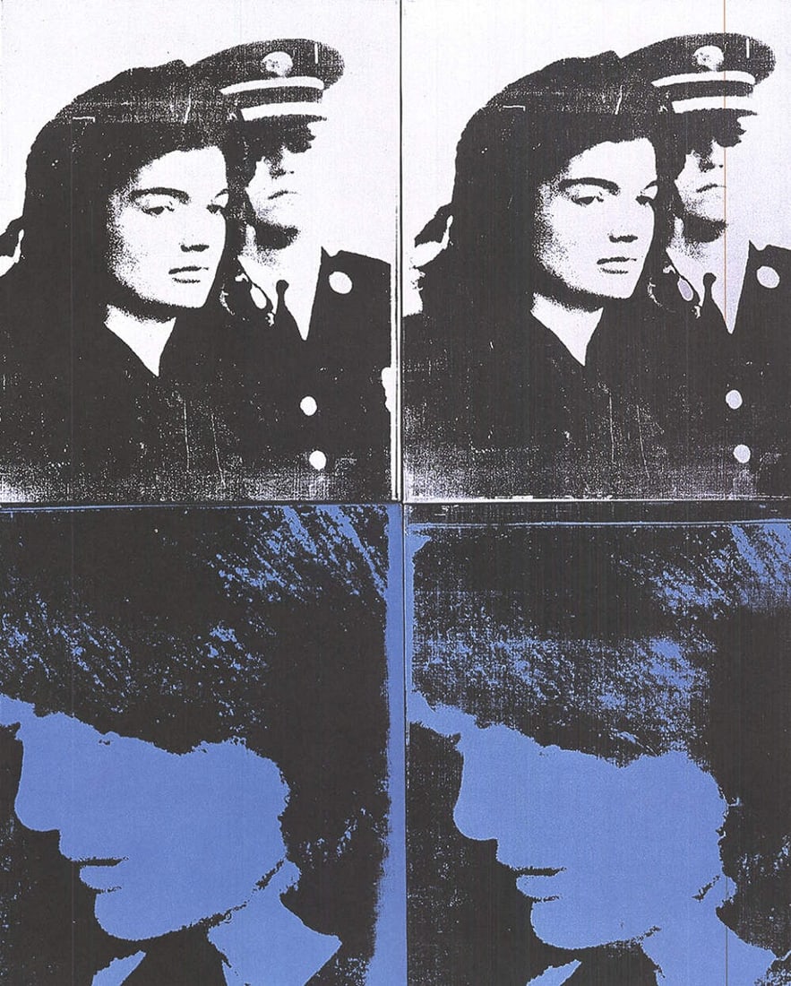 & ANDY WARHOL The Three phases of Jackie 34.5" x 26.5" Poster 1989 Pop Art Black - 4