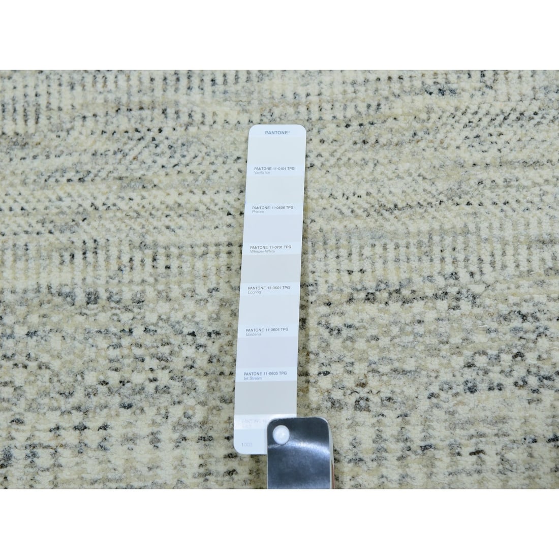 Rug 12'x12' Ivory Wool Modern Square Grass Design Hand Knotted Oriental - 7