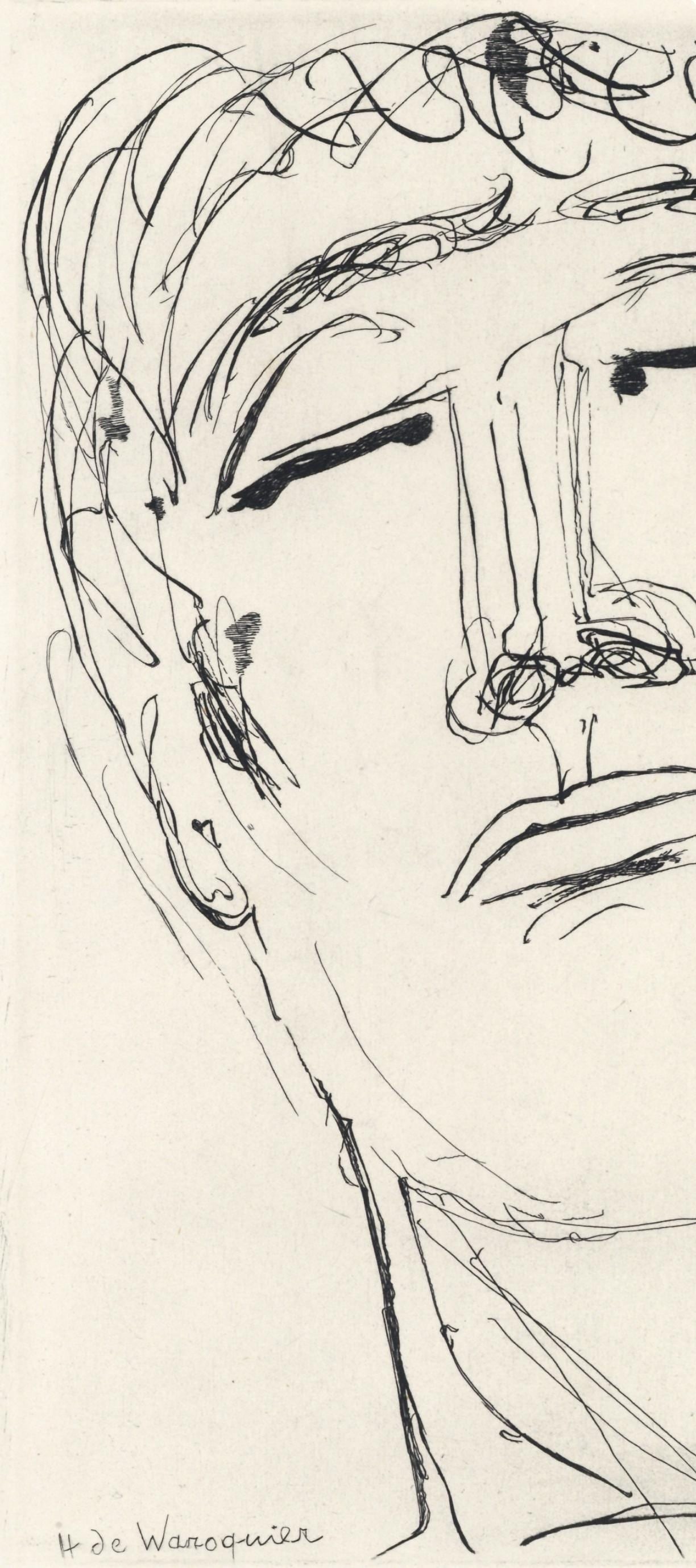 Etching - Henri de Waroquier - Composition - Alternance - 3