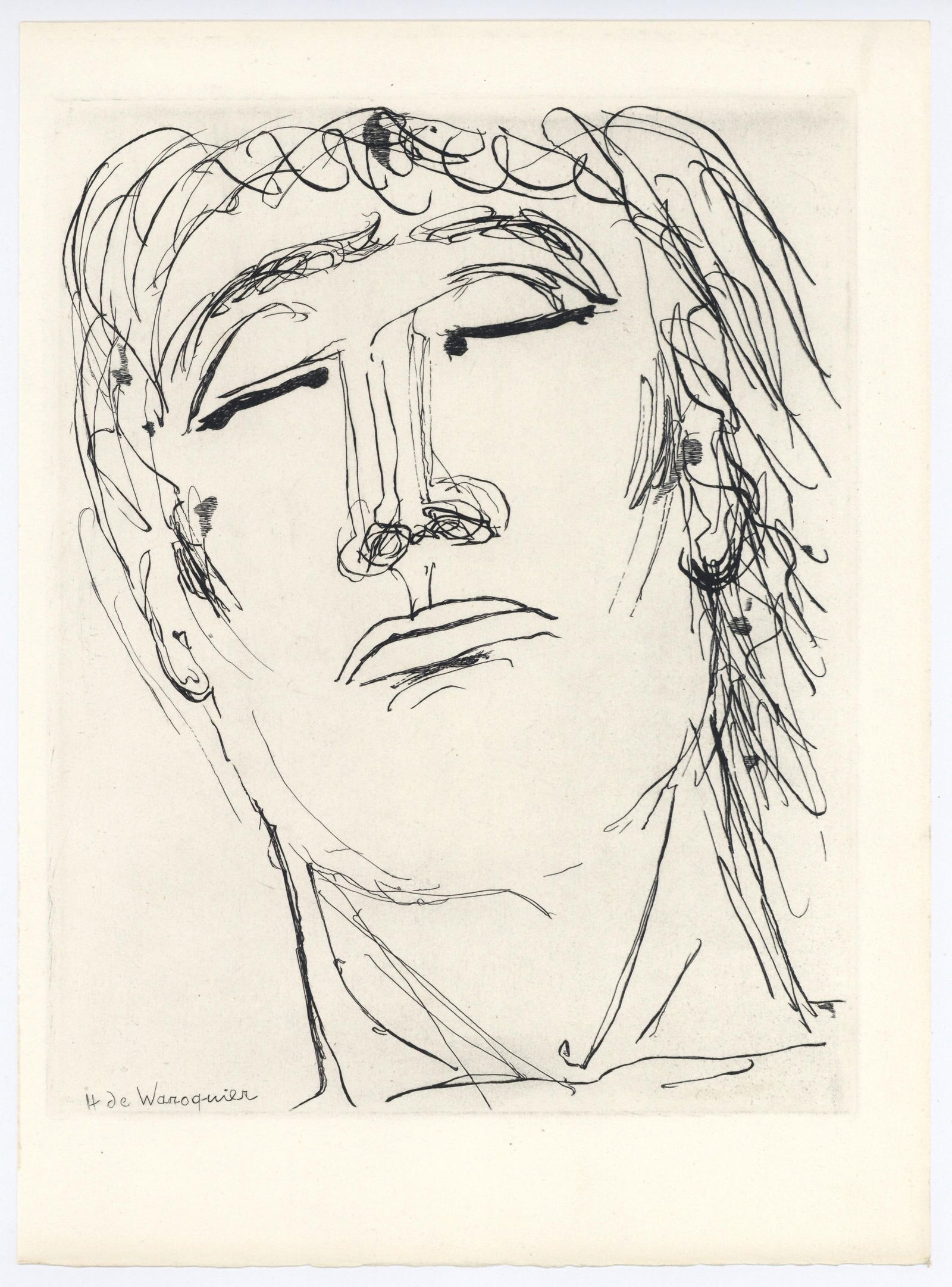 Etching - Henri de Waroquier - Composition - Alternance - 7