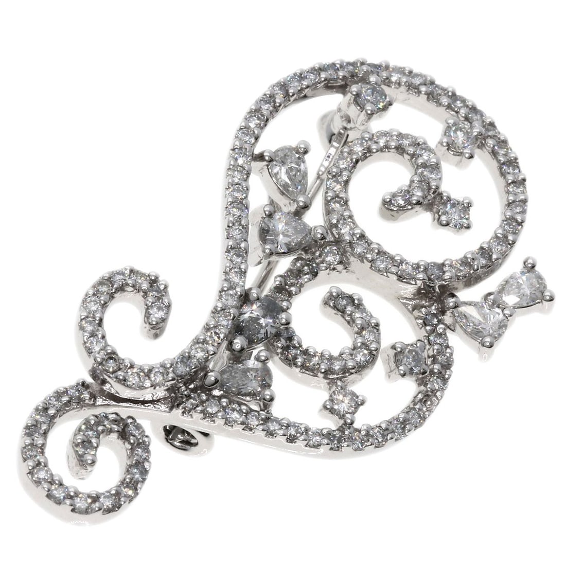 PT950 Queen Diamond Brooch Platinum (1 of 5)