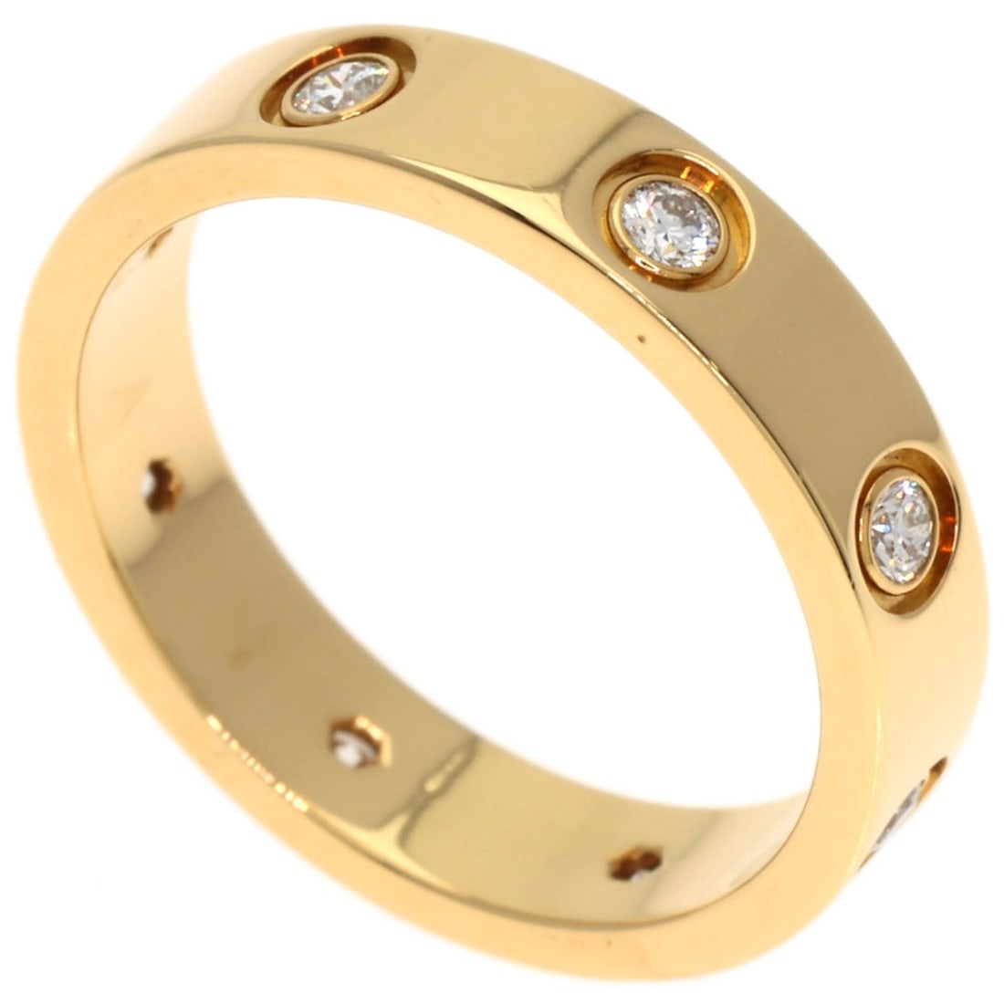 Gold CARTIER Mini love ring full diamond #48 Ring K18 Yellow: Gold CARTIER Mini love ring full diamond #48 Ring K18 Yellow This listing features Gold CARTIER Mini love ring full diamond #48 Ring K18 Yellow. Item specifics are provided below. Item Specifics: Bran