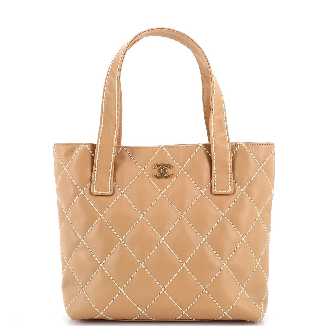 Small Chanel Surpique Tote Quilted Leather (1 of 8)