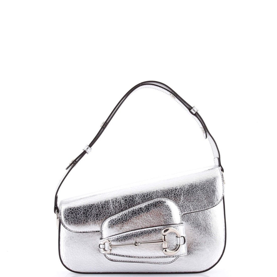 Small Gucci Horsebit 1955 Asymmetric Shoulder Bag Leather (1 of 6)