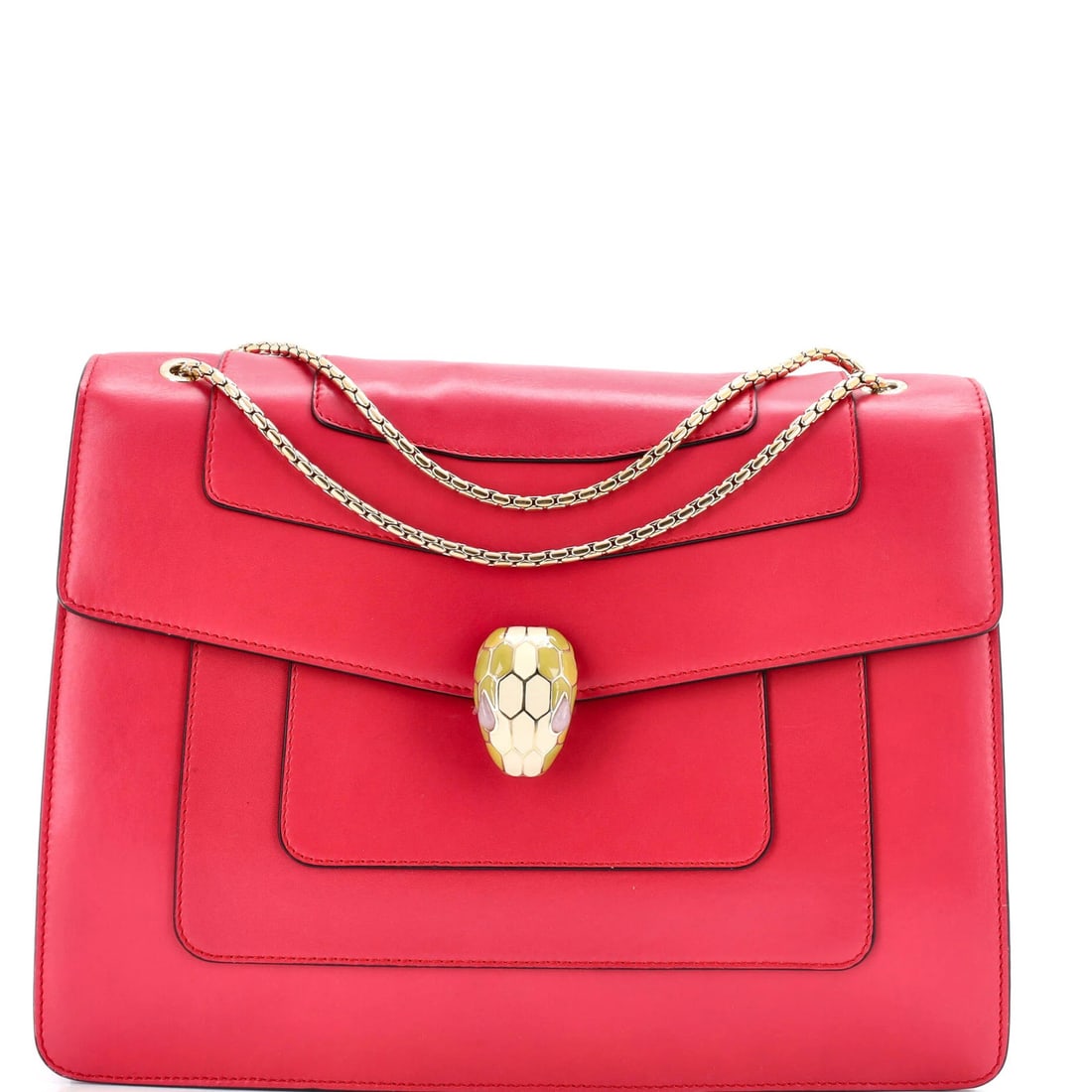 Medium Bvlgari Serpenti Forever Square Shoulder Bag Leather (1 of 7)