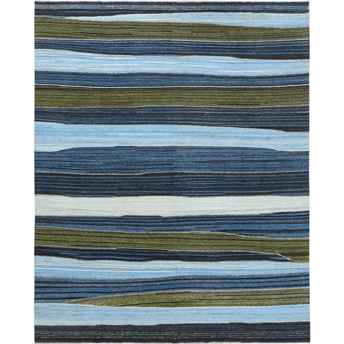 Rug 9'7"x11'10" Brown And Blue Mountain Design Flat Weave Kilim Pure Wool: Rug 9'7"x11'10" Brown And Blue Mountain Design Flat Weave Kilim Pure Wool This listing features Rug 9'7"x11'10" Brown And Blue Mountain Design Flat Weave Kilim Pure Wool. Item specifics are provided