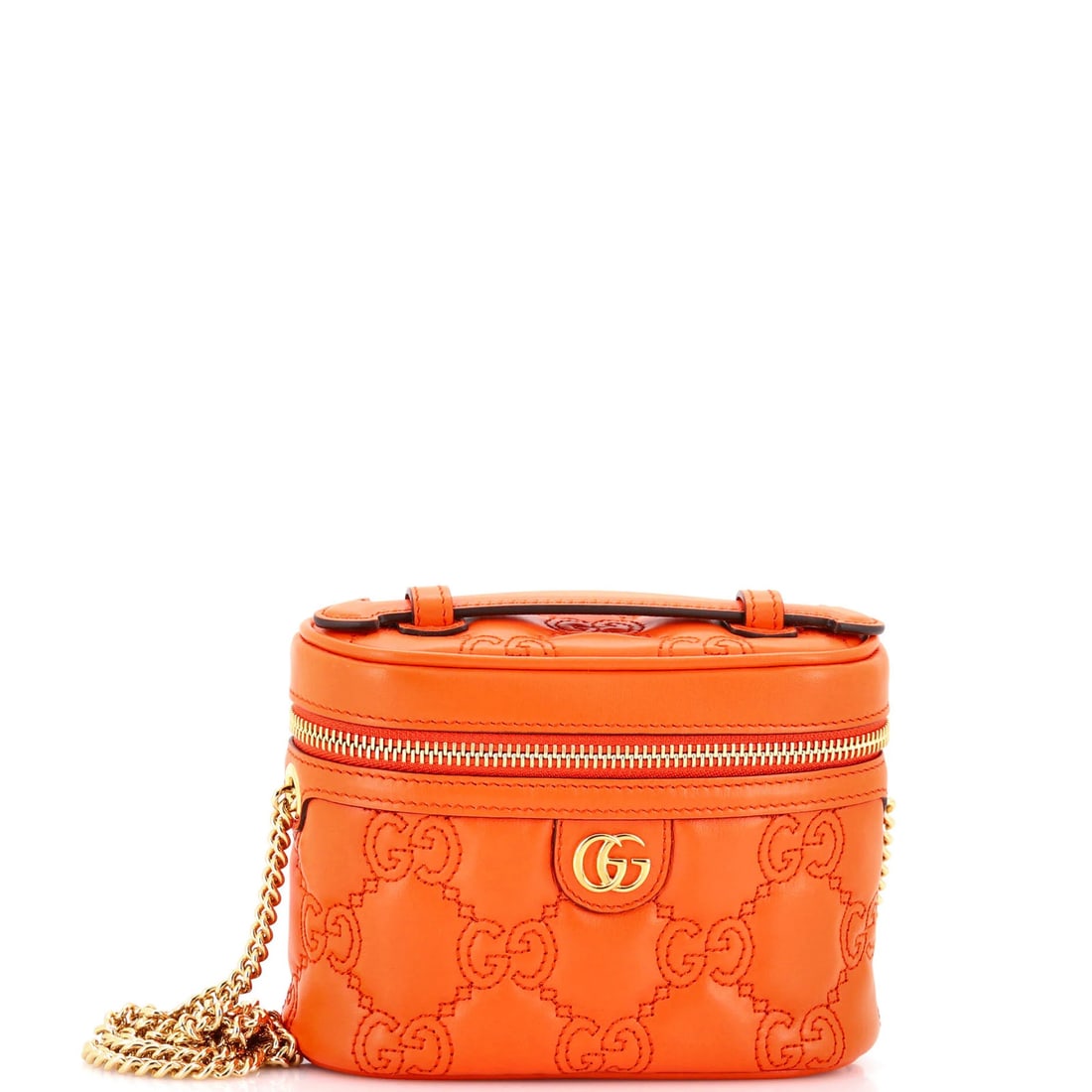 Mini Gucci Top Handle Vanity Chain Bag GG Matelasse Leather: Mini Gucci Top Handle Vanity Chain Bag GG Matelasse Leather This listing features Mini Gucci Top Handle Vanity Chain Bag GG Matelasse Leather. Item specifics are provided below. Item Specifics: