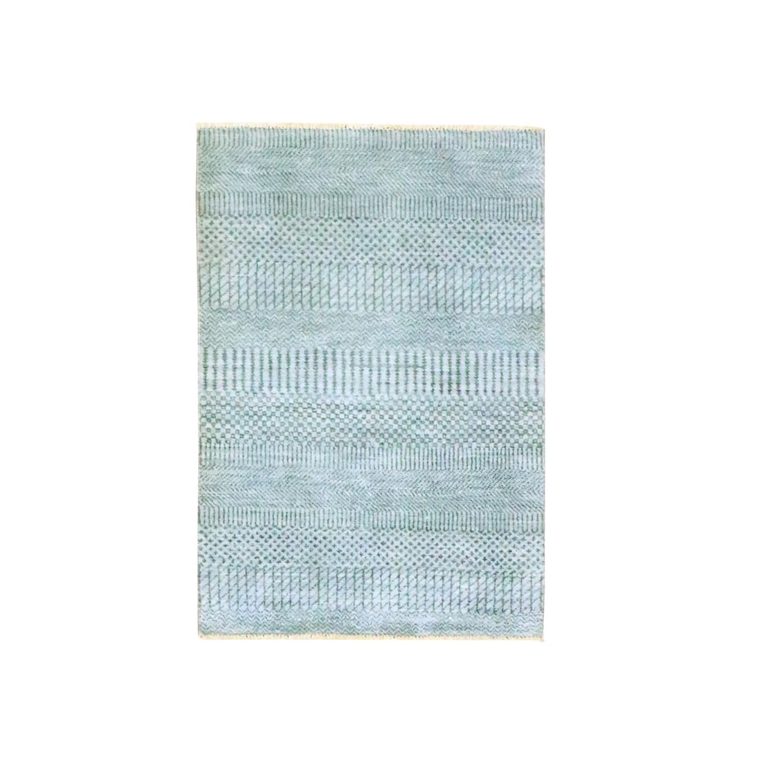 Rug 2'x3' Misty Gray Modern Grass Design Hand Knotted Wool with Silk Mat: Rug 2'x3' Misty Gray Modern Grass Design Hand Knotted Wool with Silk Mat This listing features Rug 2'x3' Misty Gray Modern Grass Design Hand Knotted Wool with Silk Mat. Item specifics are provided bel
