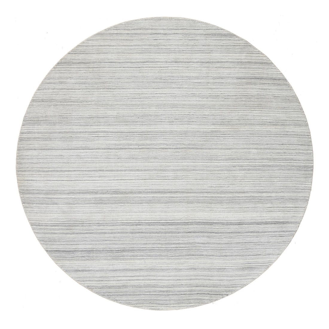Rug 9'9"x9'9" Gray Hand Loomed Undyed Natural Wool Modern Design Round (1 of 12)