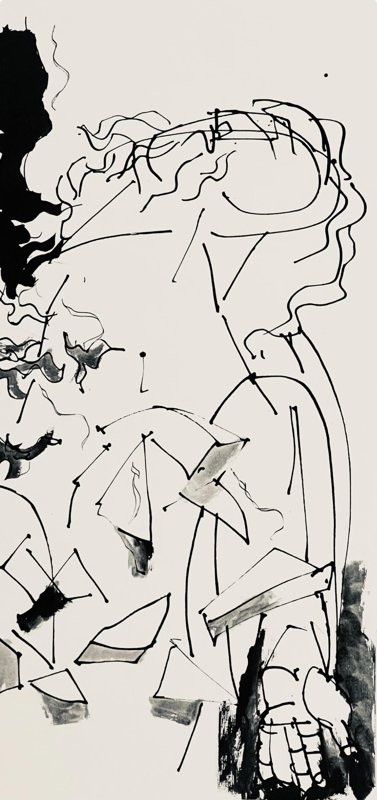 Lithograph - Abraham Rattner - Moses: study - 2