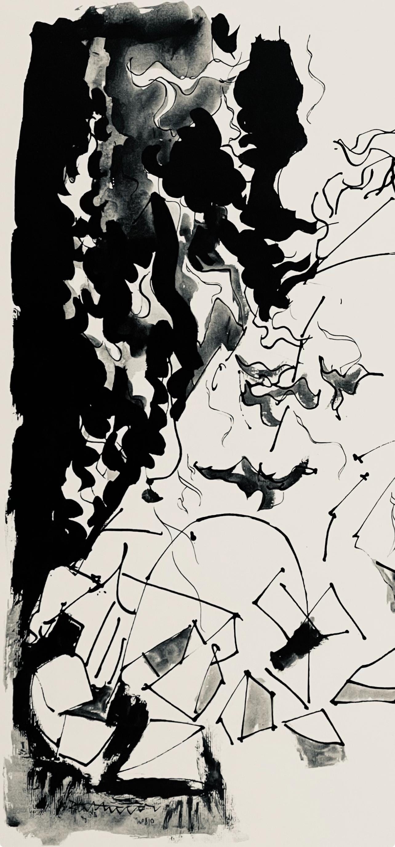 Lithograph - Abraham Rattner - Moses: study - 3