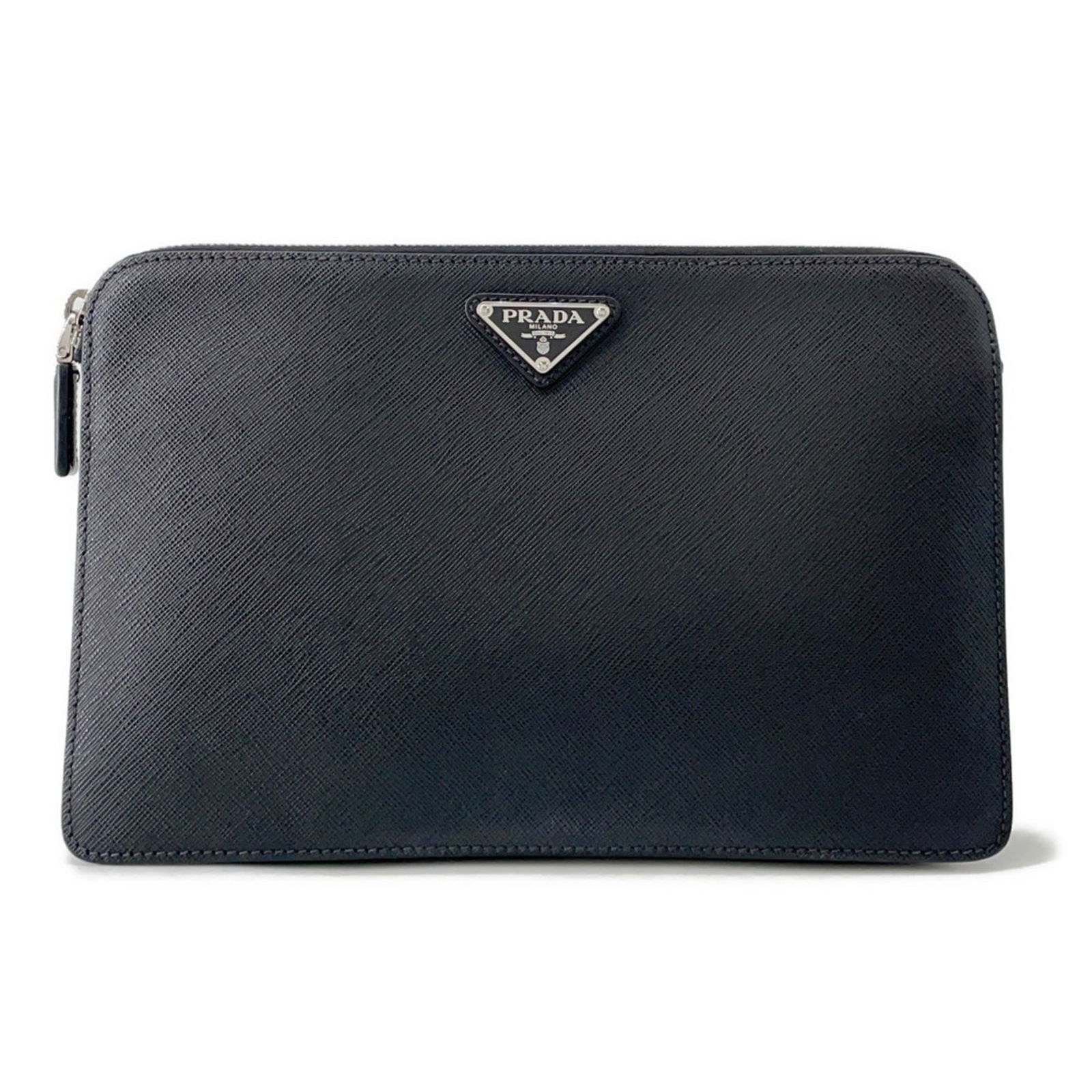 Leather Prada Clutch Bag: Leather Prada Clutch Bag This listing features Leather Prada Clutch Bag. Item specifics are provided below. Item Specifics: Brand: Prada Type: Clutch Bag Material: Leather Color: Black Gender: Men Siz