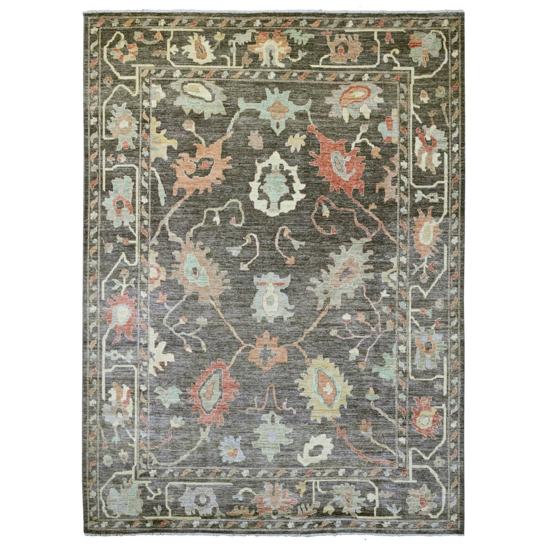 Rug 10'x13'5" Brown Afghan Angora Oushak Leaf Design Hand Knotted Wool: Rug 10'x13'5" Brown Afghan Angora Oushak Leaf Design Hand Knotted Wool This listing features Rug 10'x13'5" Brown Afghan Angora Oushak Leaf Design Hand Knotted Wool. Item specifics are provided below.