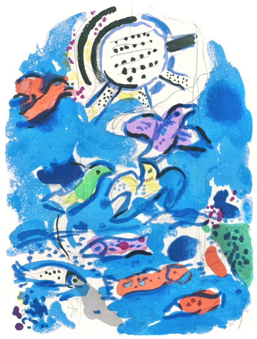 Lithograph - Marc Chagall - Tribe of Reuben - Jerusalem Windows: Lithograph - Marc Chagall - Tribe of Reuben - Jerusalem Windows This listing features Lithograph - Marc Chagall - Tribe of Reuben - Jerusalem Windows. Item specifics are provided below. Item