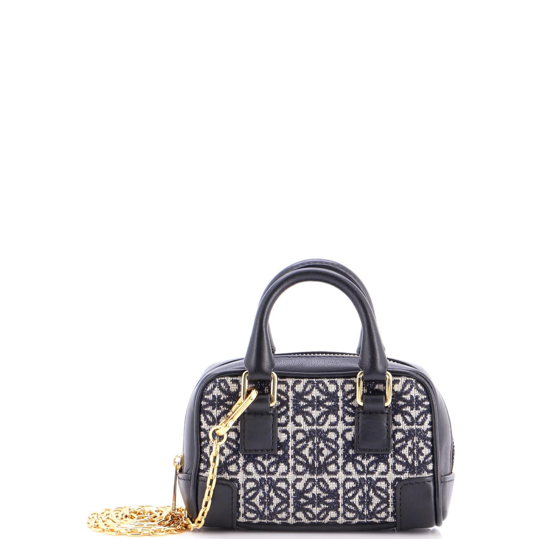 Nano Loewe Amazona Bag Leather and Jacquard Canvas: Nano Loewe Amazona Bag Leather and Jacquard Canvas This listing features Nano Loewe Amazona Bag Leather and Jacquard Canvas. Item specifics are provided below. Item Specifics: Brand: Loewe Exterior Ma
