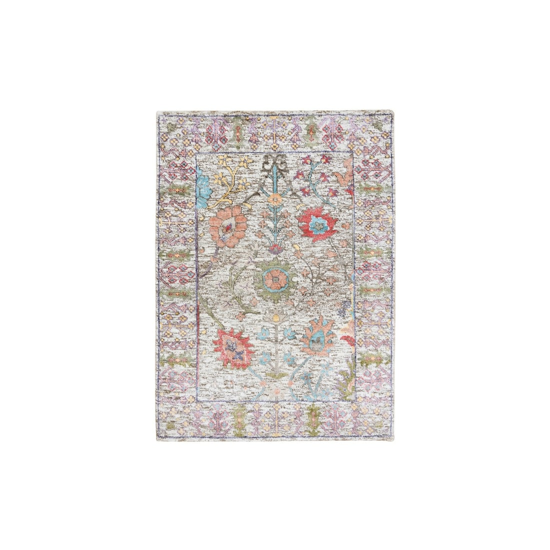 Rug 2'2"x3'1" Beige Silk With Textured Wool Hand Knotted Oriental Mat: Rug 2'2"x3'1" Beige Silk With Textured Wool Hand Knotted Oriental Mat This listing features Rug 2'2"x3'1" Beige Silk With Textured Wool Hand Knotted Oriental Mat. Item specifics are provided below. It