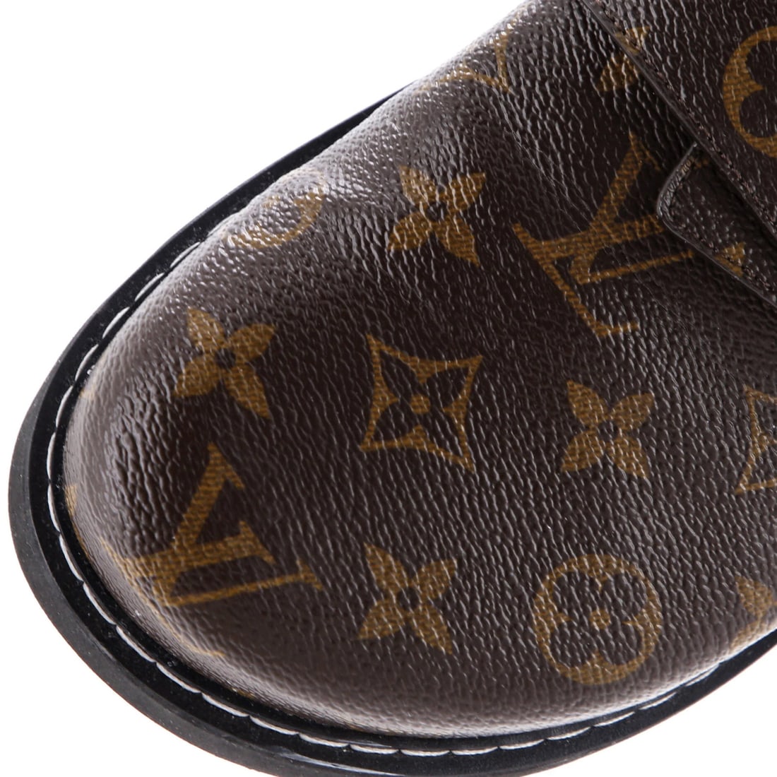Leather Louis Vuitton Cosy Flat Clog Mules Monogram Canvas and - 5
