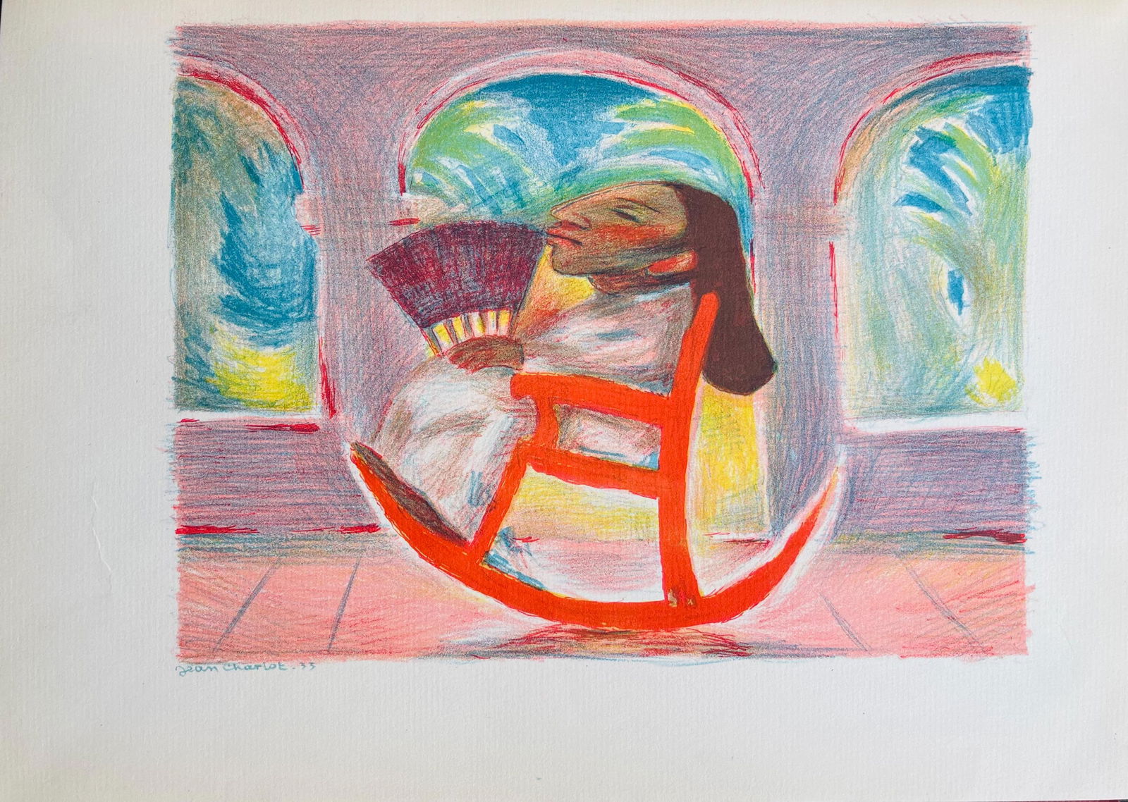 Lithograph - Jean Charlot - Composition - 7