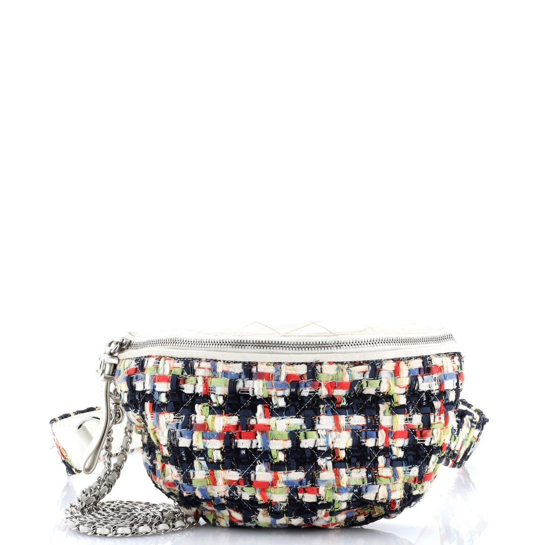 Leather Chanel Convertible Waist Bag Tweed with Quilted (1 of 9)