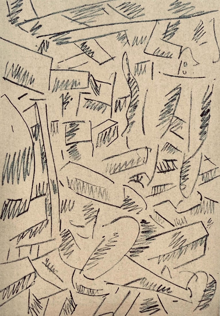 Lithograph - Fernand Lger - Deux soldats dans un abri - Dessins de Guerre 1915-16 (1 of 8)