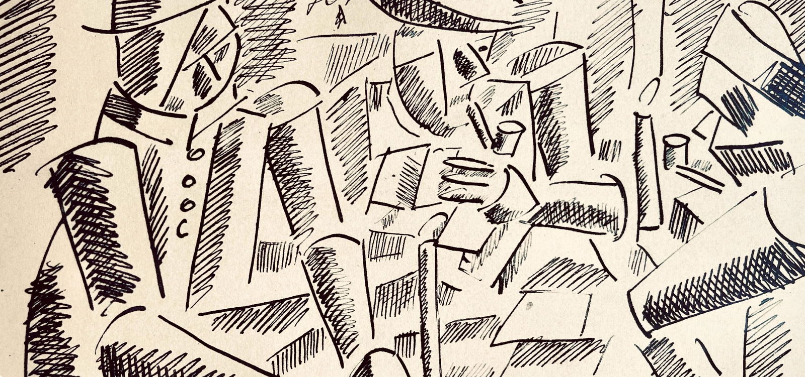 Lithograph - Fernand Lger - tude pour "La Partie de Cartes" - Dessins de Guerre 1915-16 - 3