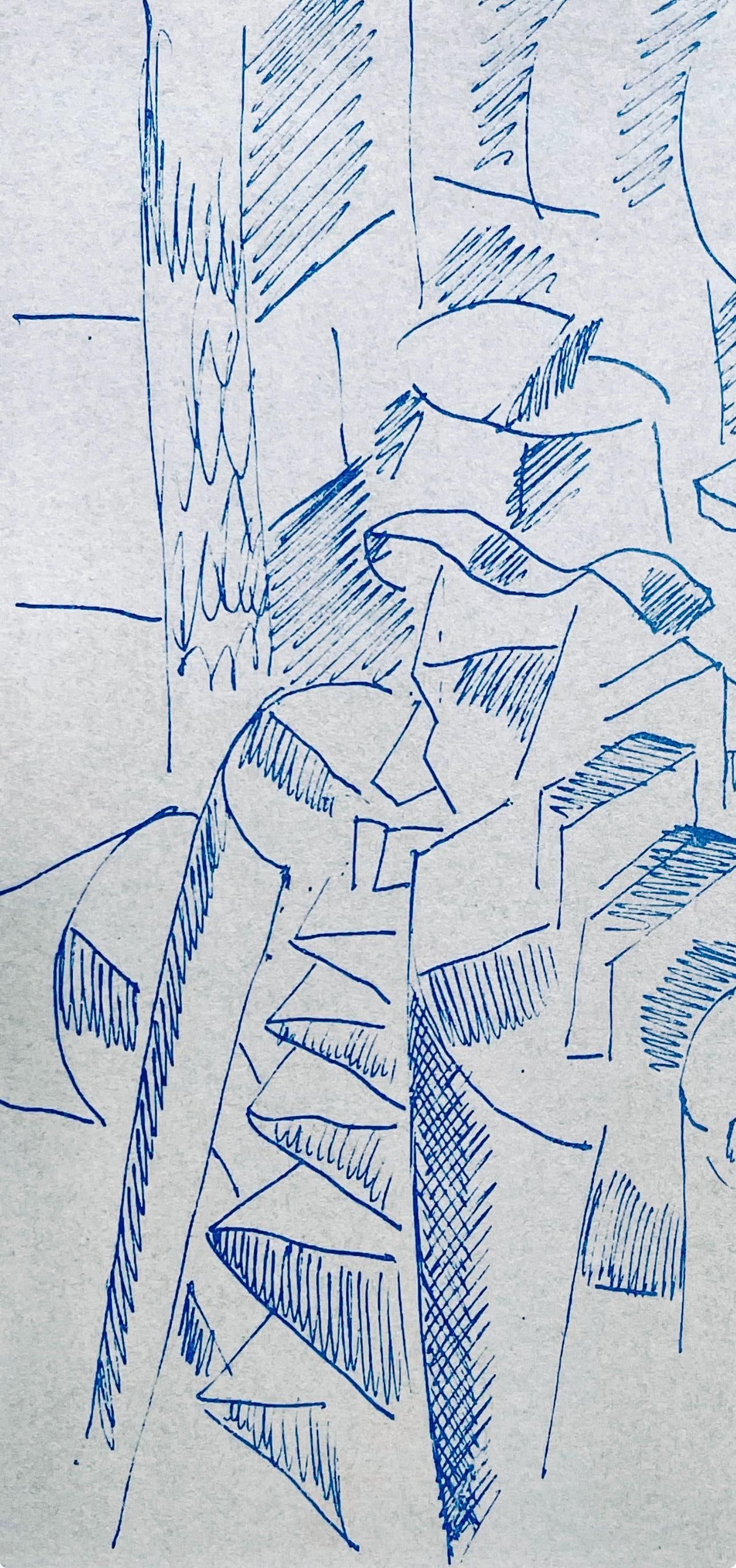 Lithograph - Fernand Lger - Soldat assis - Dessins de Guerre 1915-16 - 3