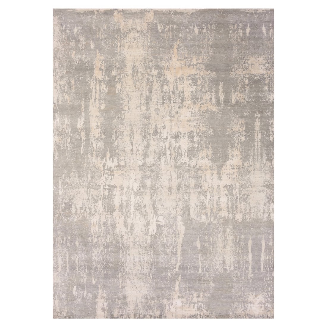 Rug 10'x14'1" Jubilee Gray Modern Abstract Design Hand Knotted Wool Silk: Rug 10'x14'1" Jubilee Gray Modern Abstract Design Hand Knotted Wool Silk This listing features Rug 10'x14'1" Jubilee Gray Modern Abstract Design Hand Knotted Wool Silk. Item specifics are provided